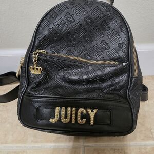 Juicy Couture Embossed Black Backpack